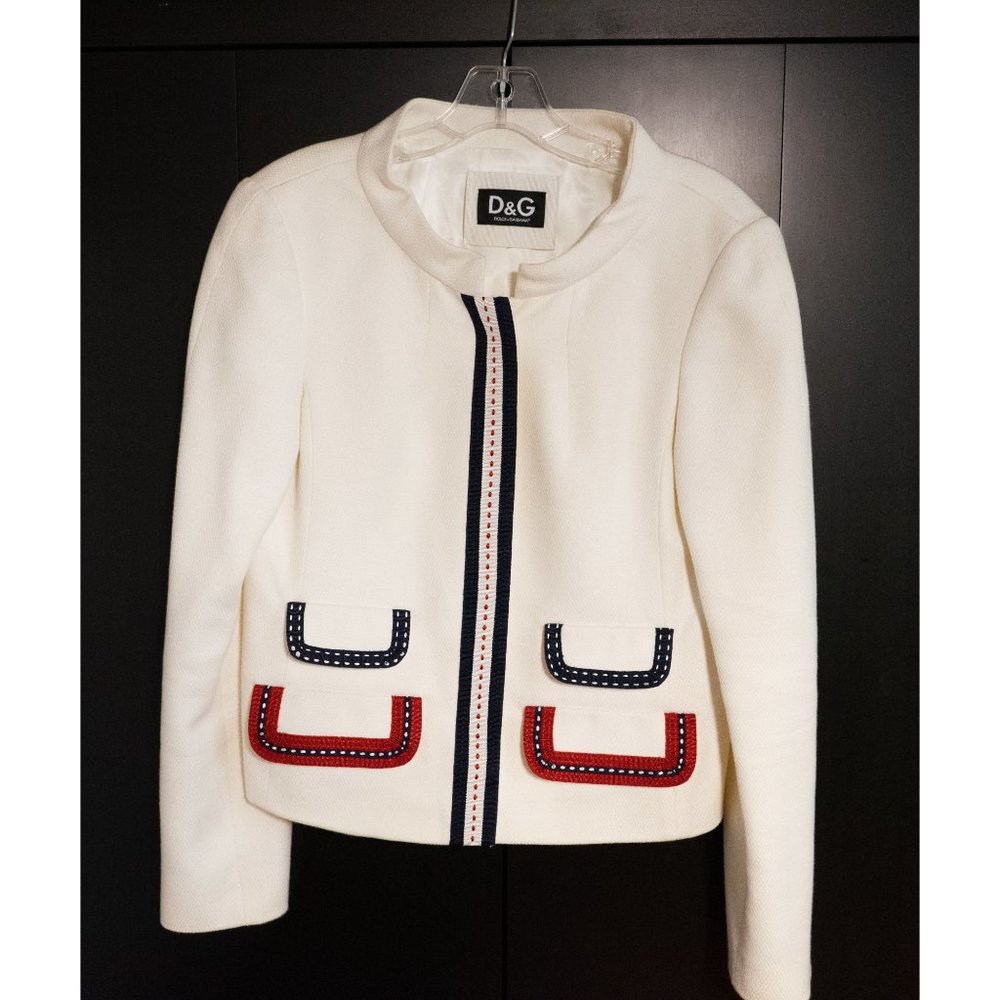 Red White and Blue Dolce & Gabbana Blazer Size 42 (fits 8-10 US)